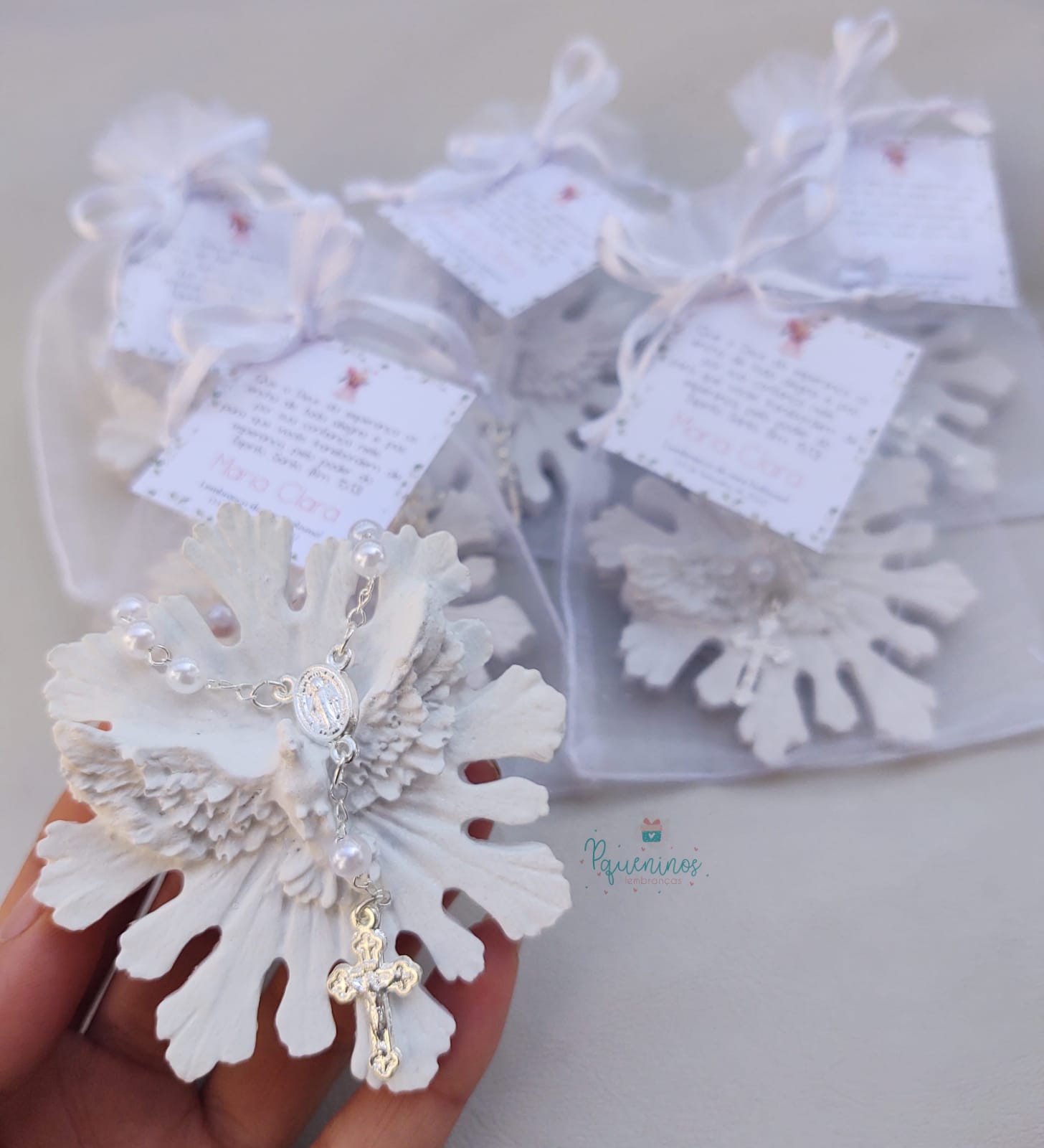 Lembrancinha Primeira Eucaristia / Batizado - Divino Espirito Santo - Imagem 3