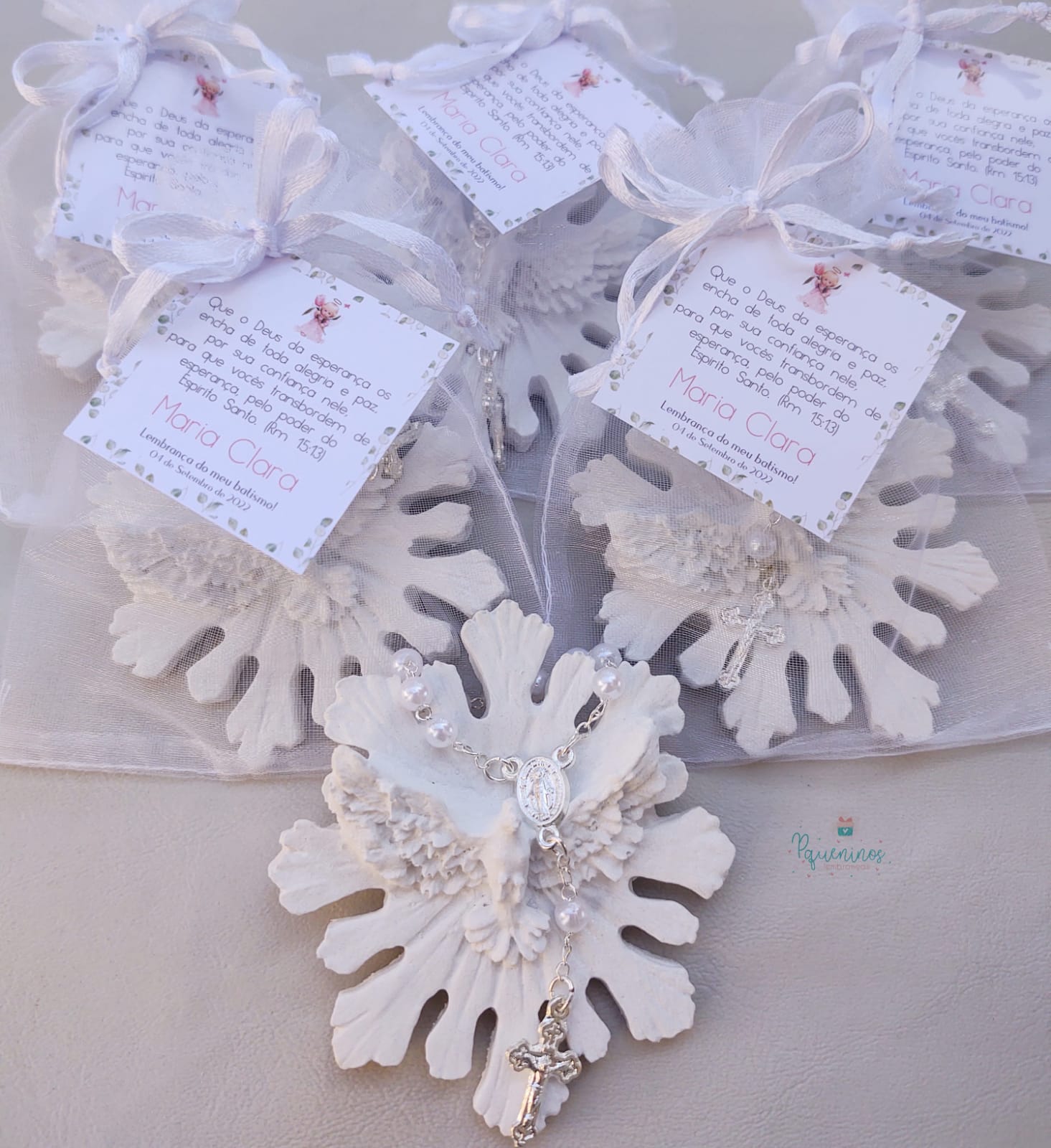 Lembrancinha Primeira Eucaristia / Batizado - Divino Espirito Santo - Imagem 4