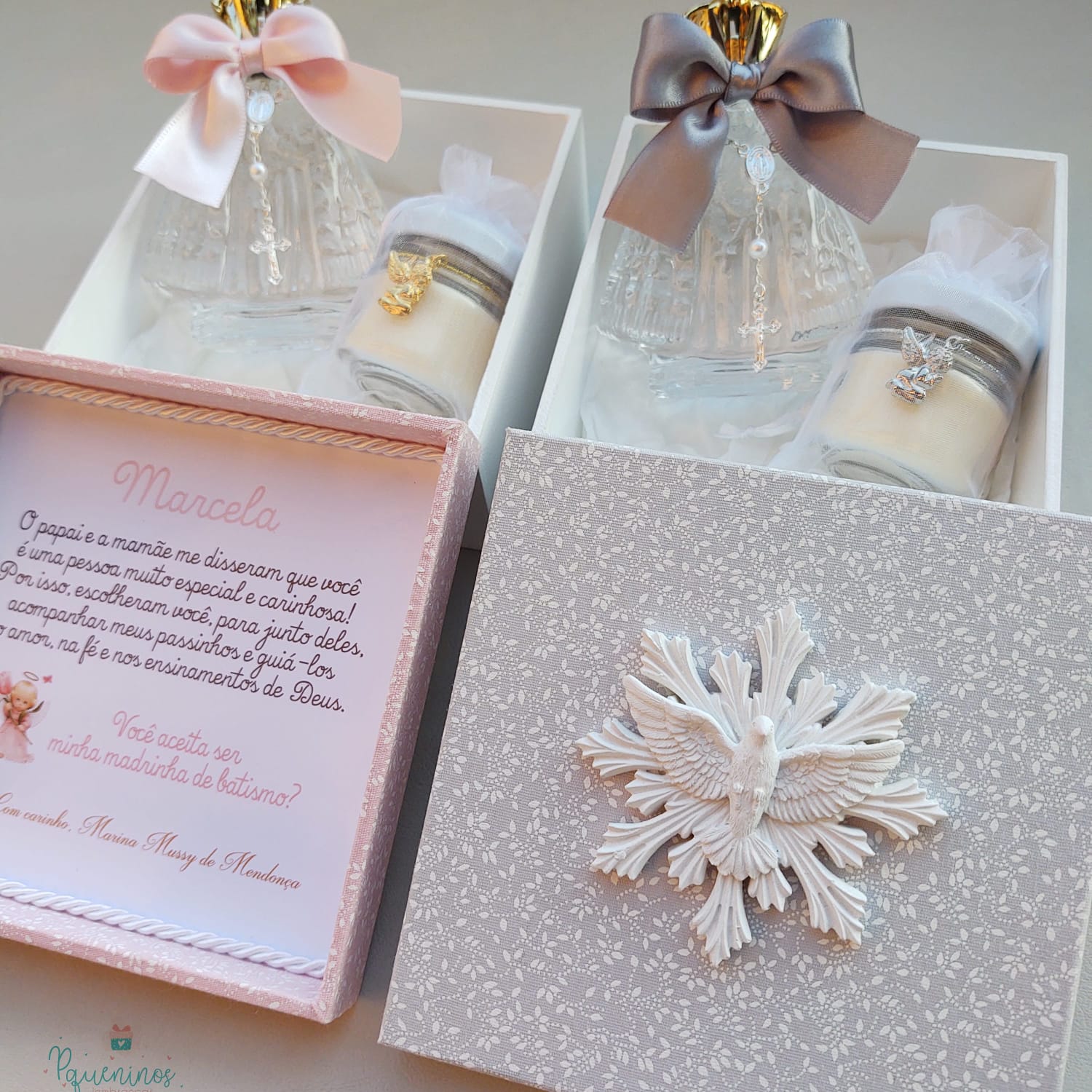 Caixa Convite Padrinhos de Batismo/ Consagração