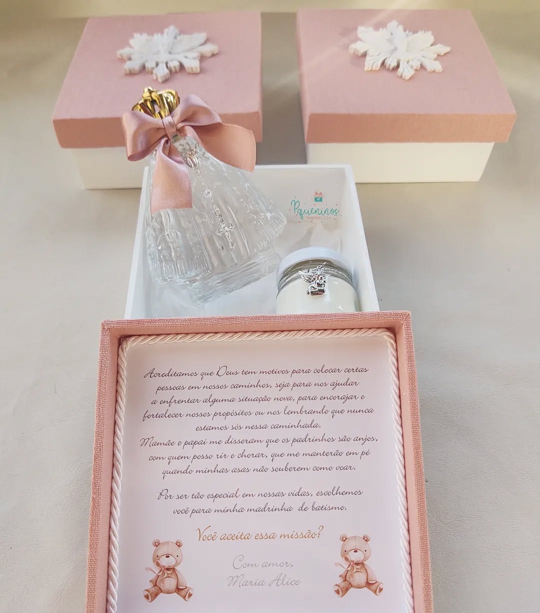 Caixa Convite Padrinhos de Batismo/ Consagração - Imagem 6